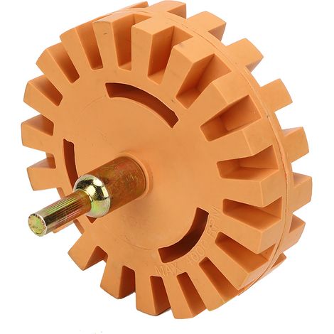 Disque effaçable de 10 cm (4 pouces) pour retirer les autocollants, les films adhésifs et les adhésifs, nettoyeur pneumatique d'autocollants et de peinture, diamètre 25 mm (1/5)