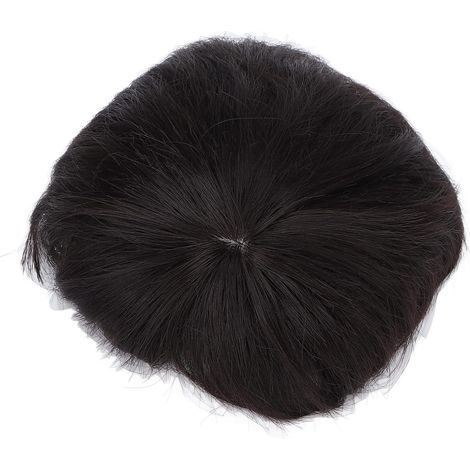 Postiche Toupet pour Homme, Cheveux Naturels pour Couronne Amincissante, Perruque Courte pour Perte de Cheveux Masculine, Tour de Tête de 50 à 57 Cm, Extension de Humains (1/4)