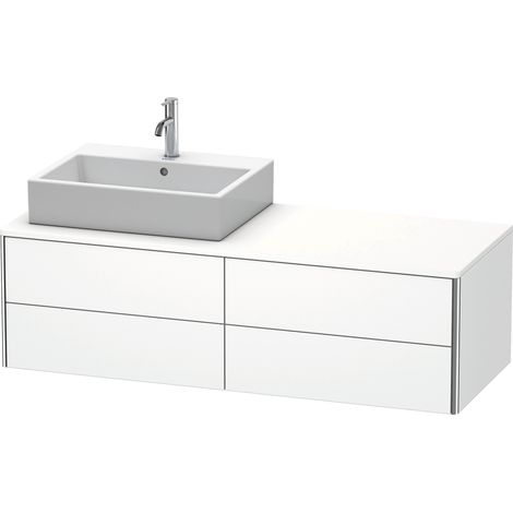 Lavabo consola Duravit XSquare, suspendido, 4 cajones, lavabo a