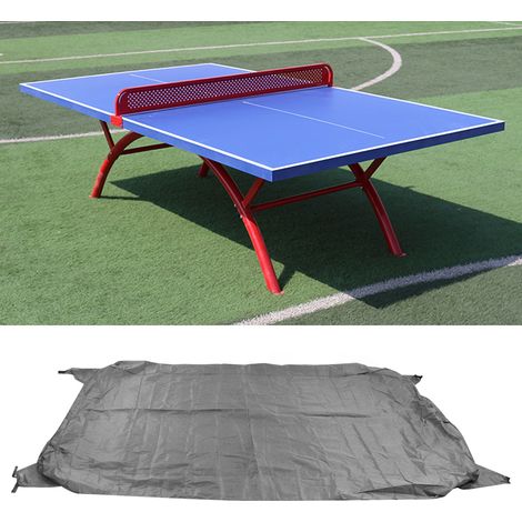 Staubschutzhülle für Tischtennisplatten, ideal für Terrasse, Balkon oder Garten. Schützt vor Regen und Sonne. Grau. (1/5)