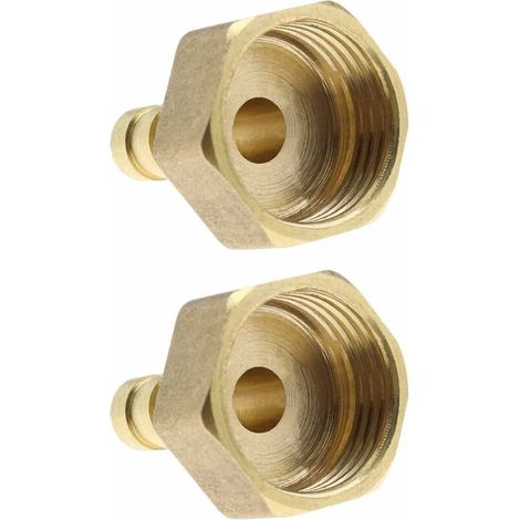royaluxe - 2pcs 8mm 1/2 Pouces BSP Filetage Femelle Barbillon en Laiton Raccords Connecteurs Tuyau Joint Barbelé Adaptateur Coupleur pour Carburant Air Gaz Eau Huile——, (1/5)