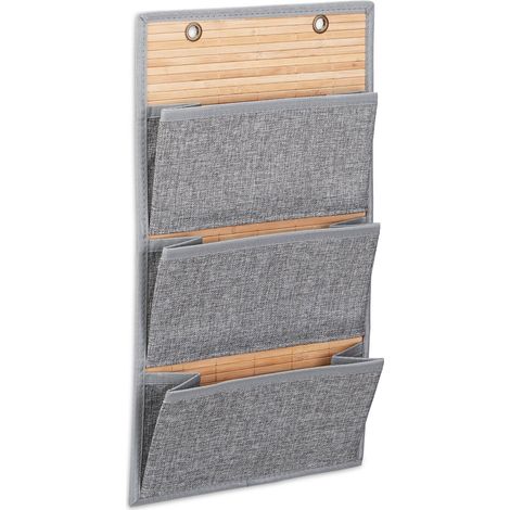 Organizer da parete in bambù per ufficio bagno 75 x 34 x 12 cm design discreto in bambù naturale 130008601