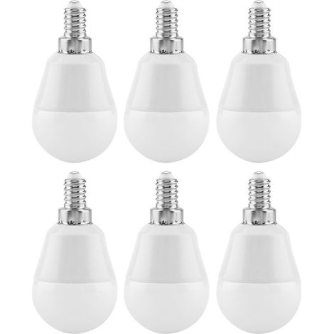 Lot de 6 ampoules LED E12 5W, blanc chaud, culot candélabre, lumière du jour, AC85V-265V (1/5)