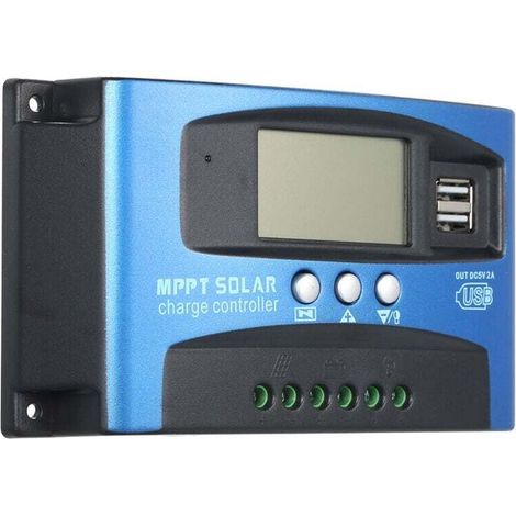 12 V/24 V MPPT-Solarpanel-Laderegler, intelligenter Batterieregler mit 5 V Dual-USB-Anschluss, LCD-Display, Überstromschutz, 30 A – 30 A (1/4)