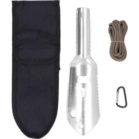 Pelle de camping multifonctionnelle, en alliage d'aluminium, petite pelle de survie, pelle de randonnée. (1/5)