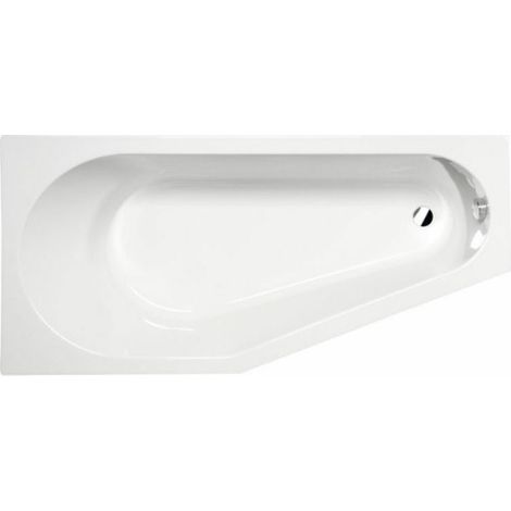 Baignoire asymétrique 150 x 75 cm 72928 – Acrylique blanc – Orientation gauche – Contenance 180 L – Sans pieds – Polysan (1/7)