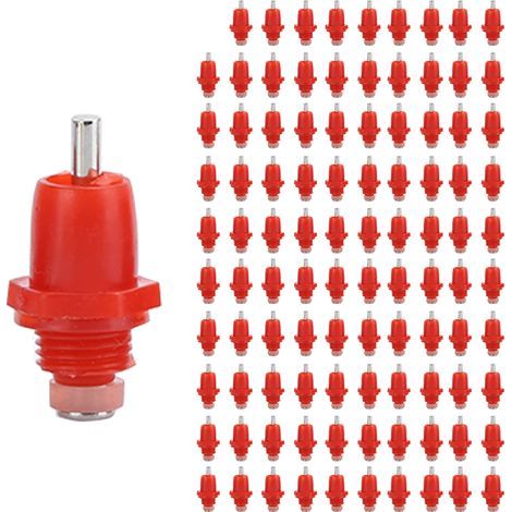 Paquete de 100 tetinas de rosca – pollo – bebedero automático – cabeza grande – aves de corral (1/5)