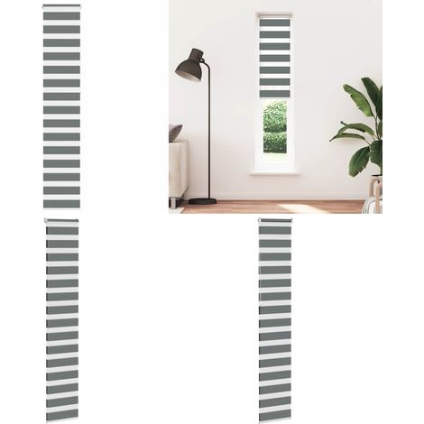 vidaXL Store zèbre gris foncé largeur du tissu 35,9 cm polyester (1/5)