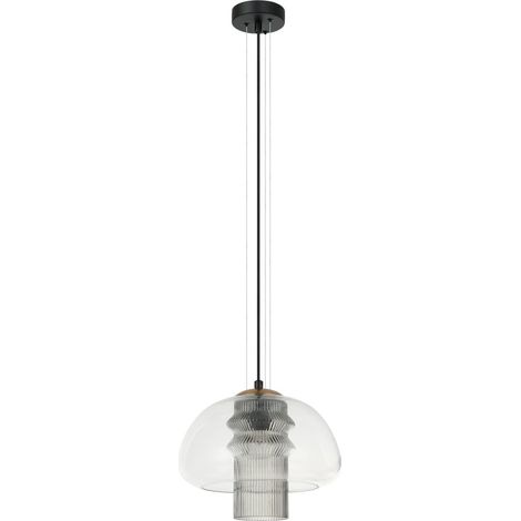 Pendelleuchte Feder 1 E27 schwarz italux PND-61001C-BK (1/2)