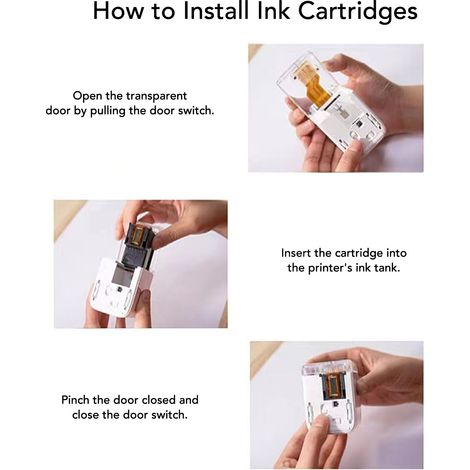 Ortviai Cartouche d'encre pour imprimante portable MBrush – Grande capacité, couleurs vives, rechargeable, 50 ml (1/4)