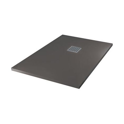 Receveur de douche résine de synthèse Mina gris anthracite 80x100 (1/2)