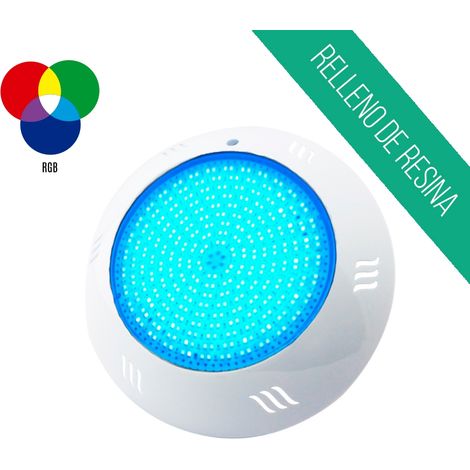 Foco led superficie relleno de resina 25W luz RGB para piscina (1/5)