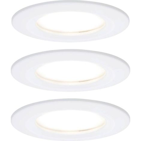– Spot encastrable salle de bains 3x6W IP44 – Lumière blanche chaude 2700K – Aluminium – Ø 78mm – Faible profondeur d'encastrement 45mm (1/4)