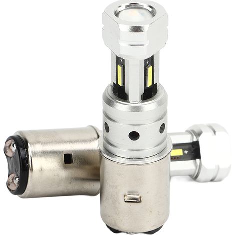 Lot de 2 ampoules LED ultra-lumineuses pour phares de moto Suzuki, lumière jaune 3000K (1/5)
