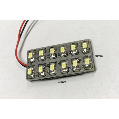 Pannello Plafoniera Lampada Led 12V 1,5W Con 12 Smd 3528 Colore Blue Blu 35X18mm