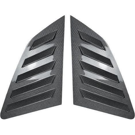 Protection triangulaire pour lunette arrière d'Audi A3 S3 8V à hayon (modèles 2014-2020), couleur fibre de carbone. (1/5)