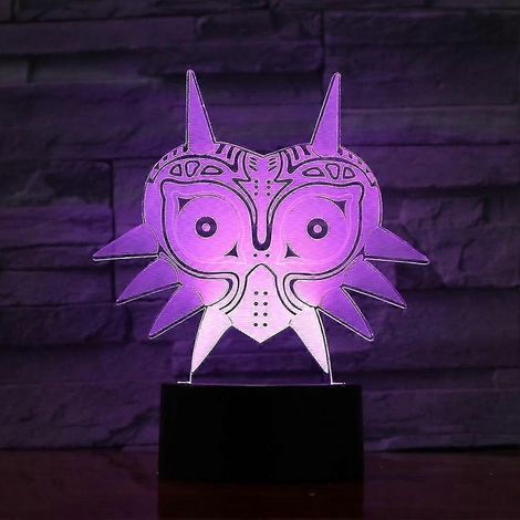 Veilleuse LED 3D Legend of Zelda Hibou, lampe de table colorée inspirée des animés pour chambre d'enfant