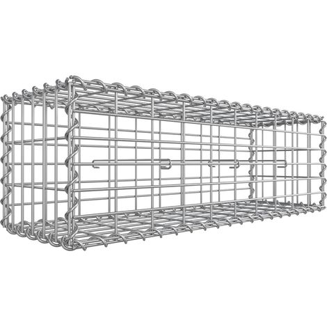 Jaula de gaviones de piedra de malla fina de metal de 5 x 10 cm de acero galvanizado antioxidante de 100 x 90 x 30 cm separador de pared para decoración de jardín 120003714