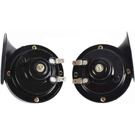 Voiture Puissant 12v Universel, Klaxons Camion Super Bike Horn 300dB, Klaxon Train pour Voiture Étanche, Corne de Brume Trompette à Air pour Camion Auto Moto Bateau et Velo (Noir) (1/5)