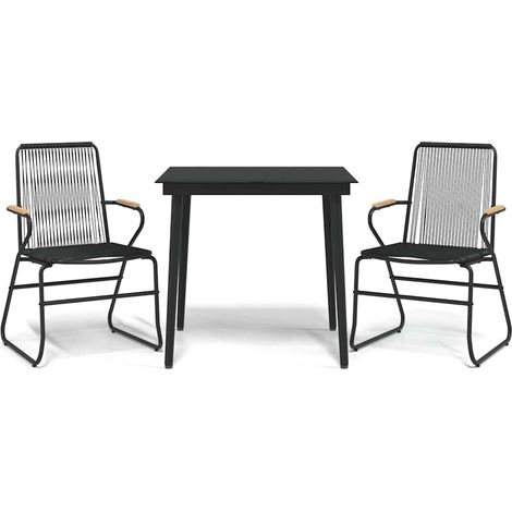 Maison Exclusive - Set da Pranzo da Giardino 3 pz Nero in Rattan PVC (1/5)
