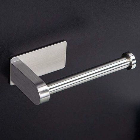 Toilet Roll Holder No Drilling, Self-Adhesive Toilet Roll Holder Stainless Steel Toilet Roll Holder Toilet Paper Holder Toilet Roll Holder Toilet Roll Holder Kitchen and Bathroom Paper Holder-A SOEKAV (1/5)