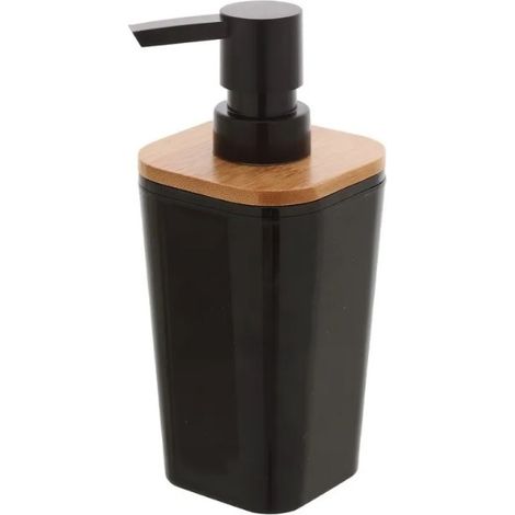 DISPENSER SAPONE BAMBOO IN PLASTICA NERA