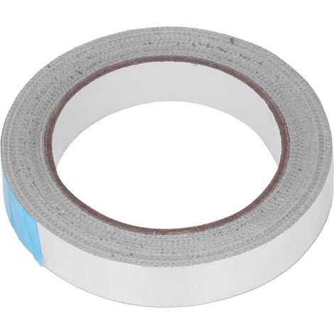 Ruban adhésif en aluminium résistant à la chaleur argenté pour réparation de conduits d'air isolation 20 mètres longueur 20 mm largeur (1/5)