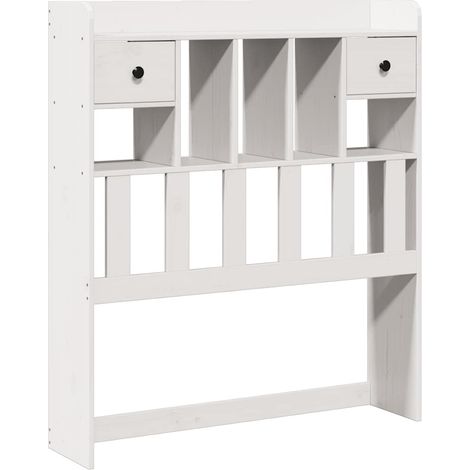 Maison Exclusive - Kopfteil mit Stauraum Weiß 75 cm Massivholz Ki