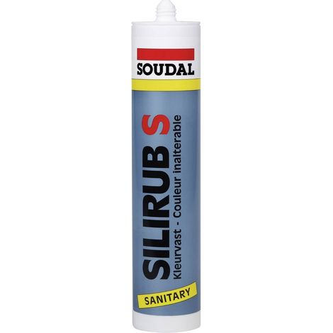 FP – Mastic silicone Soudal Silirub S 310 ml noir – Élastique pour joints sanitaires – Résistant aux intempéries et UV – Étanchéité durable - NOIR 310 ML (1/2)