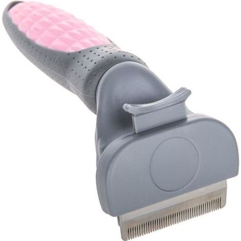 (Rosa) Haustierbürste – Edelstahlbürste – Geeignet für Katzen und Hunde – Rosa – 5,5 cm breit (1/4)