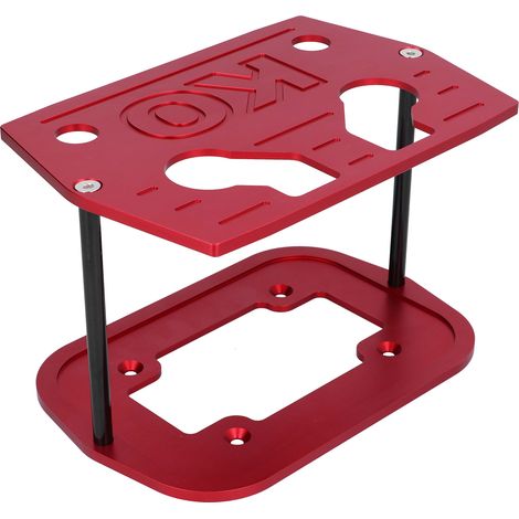 Lot en aluminium fraisé pour batterie Optima 34/78, support de fixation rouge, barre de maintien (1/5)