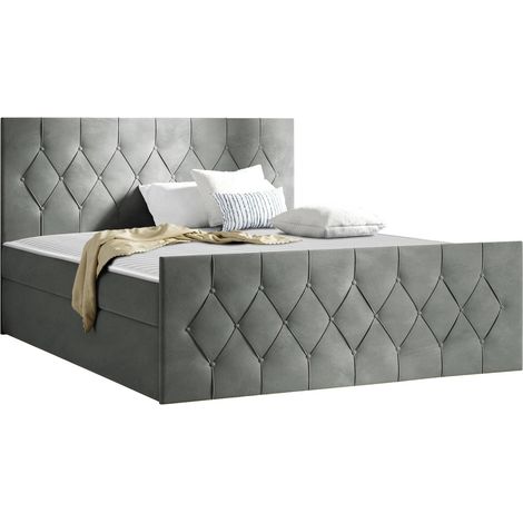 Lit boxspring Hortulus II, Mikrofaza 14, Double, Continental, 180x200, Tissu, Disponible, 187x216x103cm (1/5)