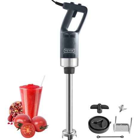 Mixeur Plongeant 750 W Mélangeur à Main Immersion Commercial Robuste 755 mm Vitesse Variable Lame en Acier Inoxydable 304 Mixeur Portable Polyvalent pour Soupe Smoothie Purée Aliments pour Bébés (1/5)