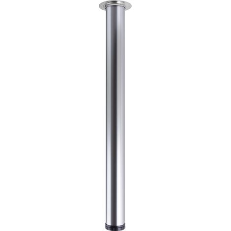 TS001 710/60 mm Tischbein aus mattem Chrom – verstellbar SANS MARQUE