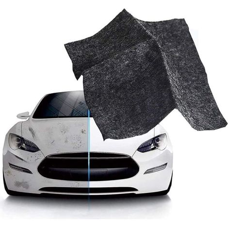 Chiffon, microfibre et lingette, 4 pièces. Tissu à paillettes nano pour rétroviseurs de voiture. Chiffons de polissage anti-rayures nano magiques pour réparer les rayures légères, les taches de peintu (1/5)