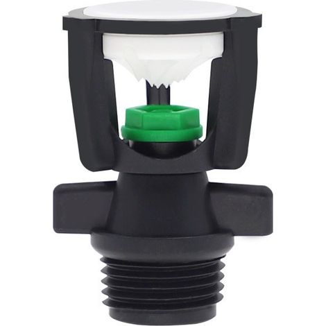 Lot de 3 buses d'arrosage en plastique, filetage mâle G1/2, rotation à 360°, pour jardin et pelouse, noir et blanc