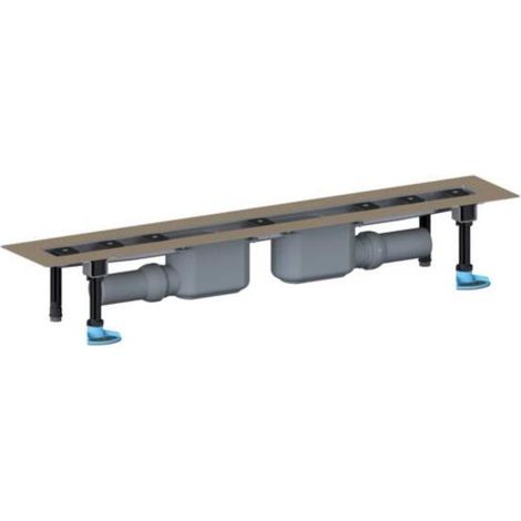 DALLMER caniveau de douche CeraLine 2 caniveaux F, 1100mm, DN 50
