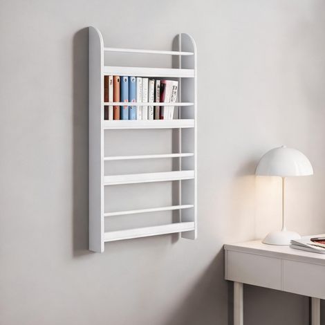 Bibliothèque blanco en pino MDF 59 x 12 x 113 cm (1/5)