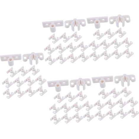 Lot de 60 loquets en plastique pour portes, meubles et accessoires (1/5)