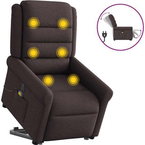 Tissu pour chaise longue électrique de massage – Matériau résistant et doux, couleur brun foncé, compatible avec appareils de relaxation motorisés (1/5)