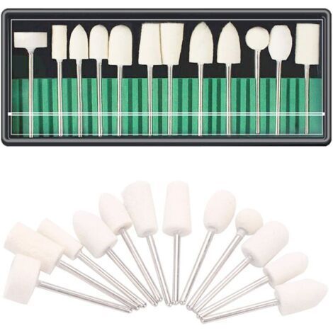 Polishing Heads, 12 PCS Wool Polishing Wheel, Buffing Wheel Polishing Accessories with Metal Shank for Dremel Accessories Rotary Tools (1/5)