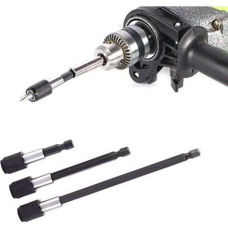 3pcs Tige d'Extension Magnétique , XU, Perceuse Électrique Tournevis Embout , Foret de 1/4 hexagonale Barre de dégagement rapide Douille tournevis porte-embout , 60/100/150mm - (1/4)