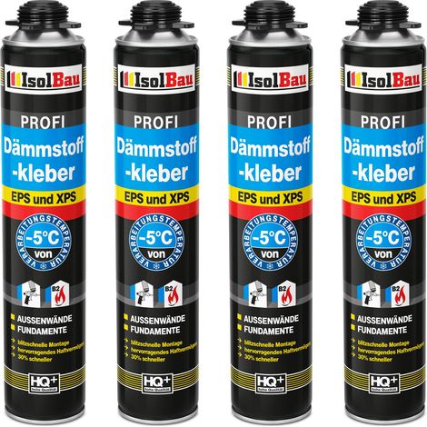 IsolBau Schaumkleber für Styropor XPS EPS Dämmstoffkleber 4 x 750 ml (1/5)