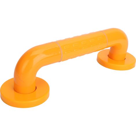 Barre d'appui de salle de bain de 29 cm de long, antidérapante, en acier inoxydable, jaune, idéale pour les personnes âgées. (1/5)