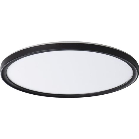 Plafonnier LED AZPO, dia. 290mm, 18,5W, 3000/4000/6000K, IP54, noir mat (1/4)