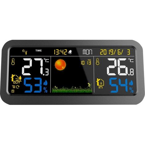 Estación meteorológica con sensor exterior