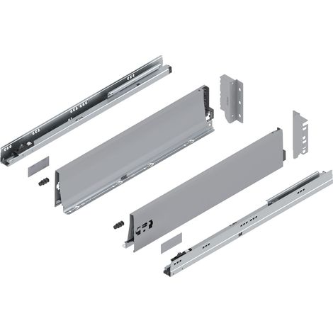 Blum Tandembox antaro K Schubladenschienen-Set 1 Paar, 30kg 550mm Vollauszug Blumotion, grau (1/5)