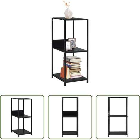 Bücherregal Schwarz - Kleines Bücherregal Schwarz 33,5x39,6x79,7 cm Holzwerkstoff (1/5)