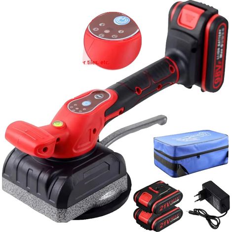 Máquina niveladora de baldosas, 5 niveles de vibración ajustables, motor de alta potencia, batería tipo D-2. (1/2)