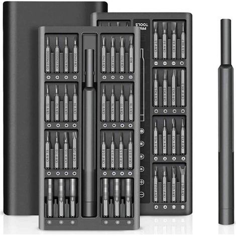 Kit de mini-tournevis de précision 63 en 1, kit d'outils de réparation électromagnétiques pour ordinateurs, lunettes, iPhone, PS4, Xbox, Macbook, appareils photo, bijoux, drones (1/5)